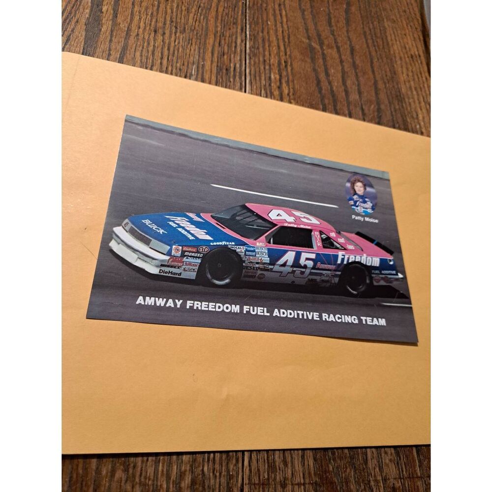 Patty Moise NASCAR Driver Card #45 Amway Buick Racing Team Vintage Postcard